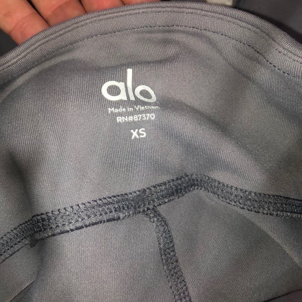ALO Yoga Cadet Grey Moto Legging - Picture 6 of 8